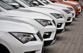 Image of a fleet of cars lined up in a row